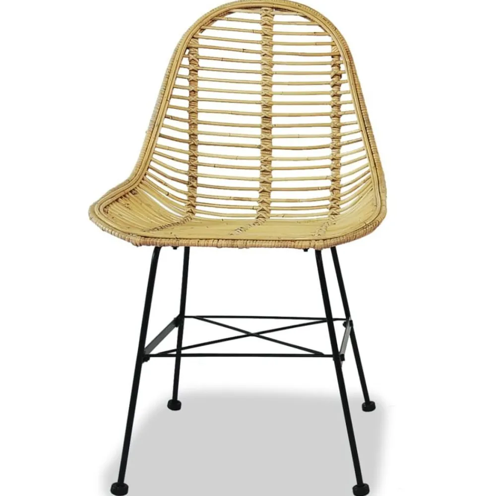 Fauteuils Et Chaises-vidaXL Chaises à manger lot de 2 rotin naturel Beige