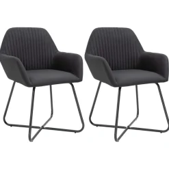 vidaXL Chaises à manger lot de 2 tissu