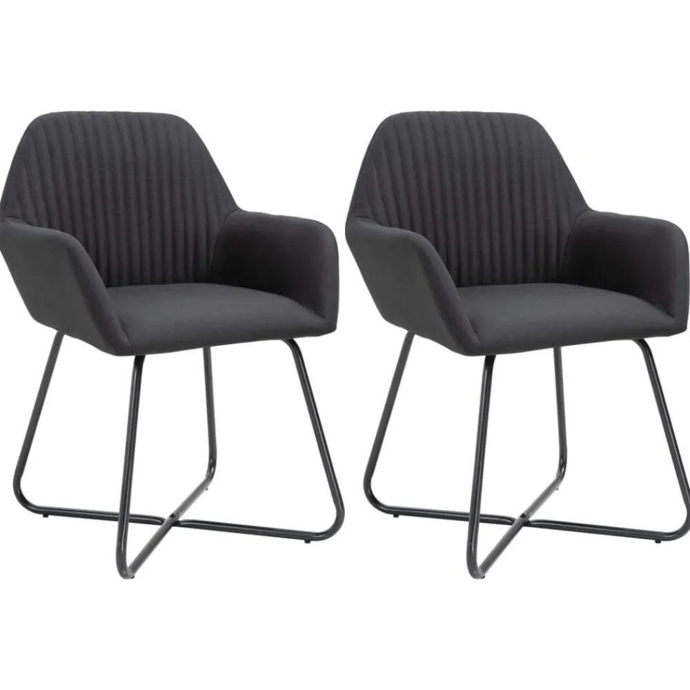 vidaXL Chaises à manger lot de 2 tissu