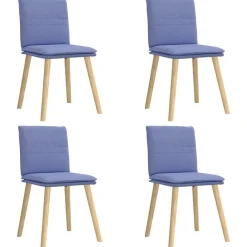 vidaXL Chaises à manger lot de 4 tissu