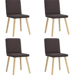 Fauteuils Et Chaises-vidaXL Chaises à manger lot de 4 tissu Marron foncé