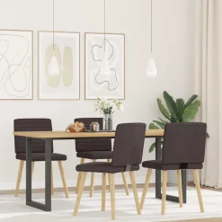 Fauteuils Et Chaises-vidaXL Chaises à manger lot de 4 tissu Marron foncé