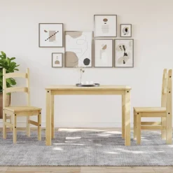vidaXL Chaises à manger lot de 2 40x46x99 cm bois massif de pin