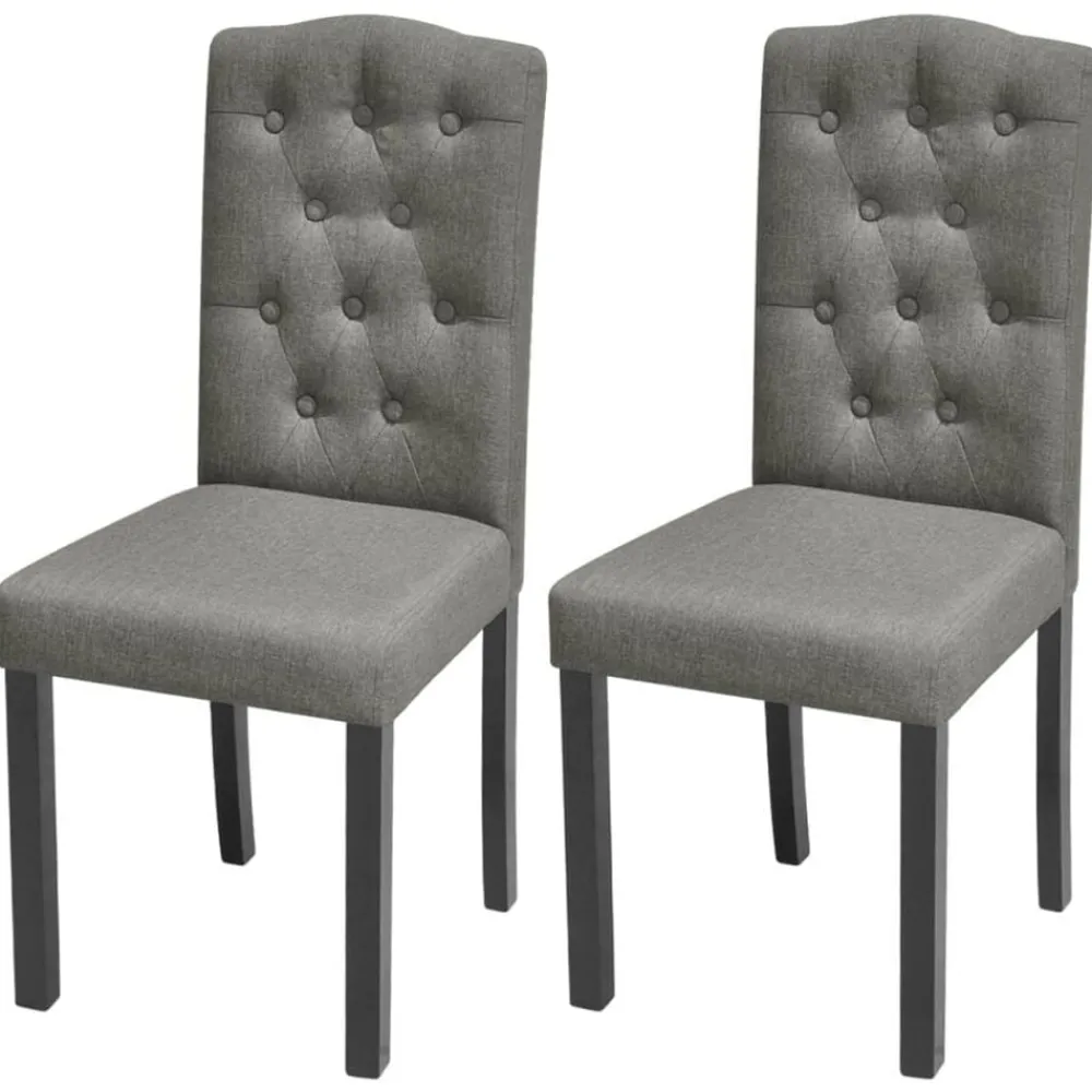 Fauteuils Et Chaises-vidaXL Chaises à manger lot de 2 tissu Gris