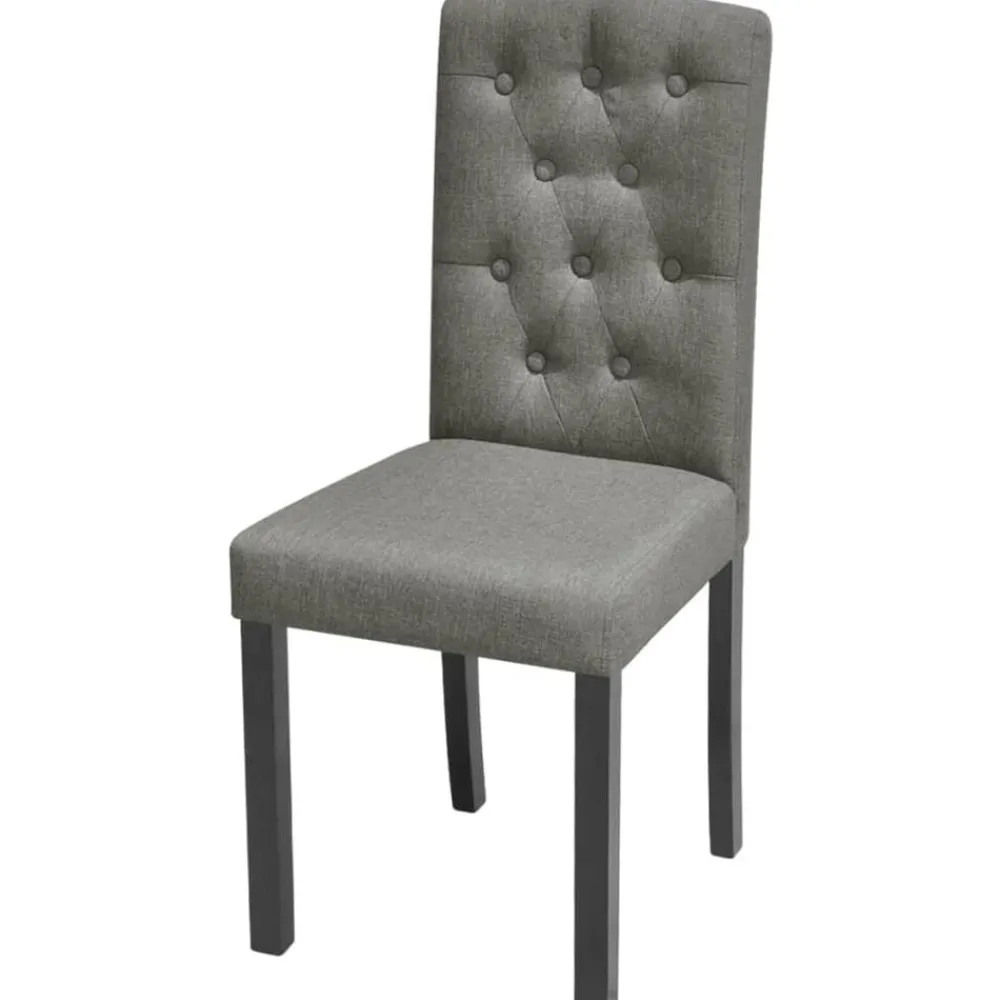 Fauteuils Et Chaises-vidaXL Chaises à manger lot de 2 tissu Gris