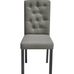 Fauteuils Et Chaises-vidaXL Chaises à manger lot de 2 tissu Gris