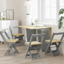 vidaXL Chaises à manger pliables lot de 4 Corona bois de pin massif