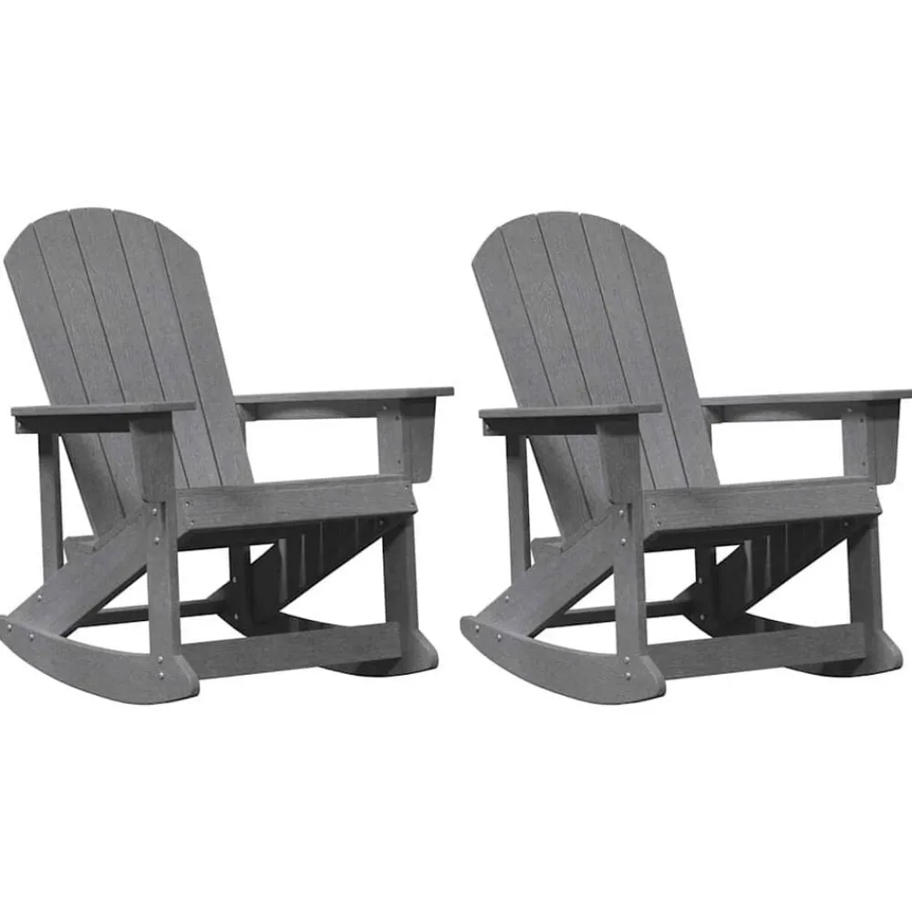 vidaXL Chaises Berçantes Adirondack 2 pcs HDPE