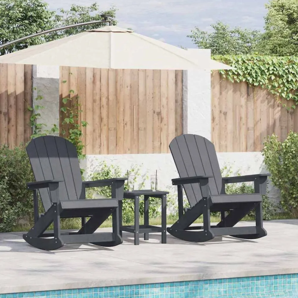 vidaXL Chaises Berçantes Adirondack 2 pcs HDPE