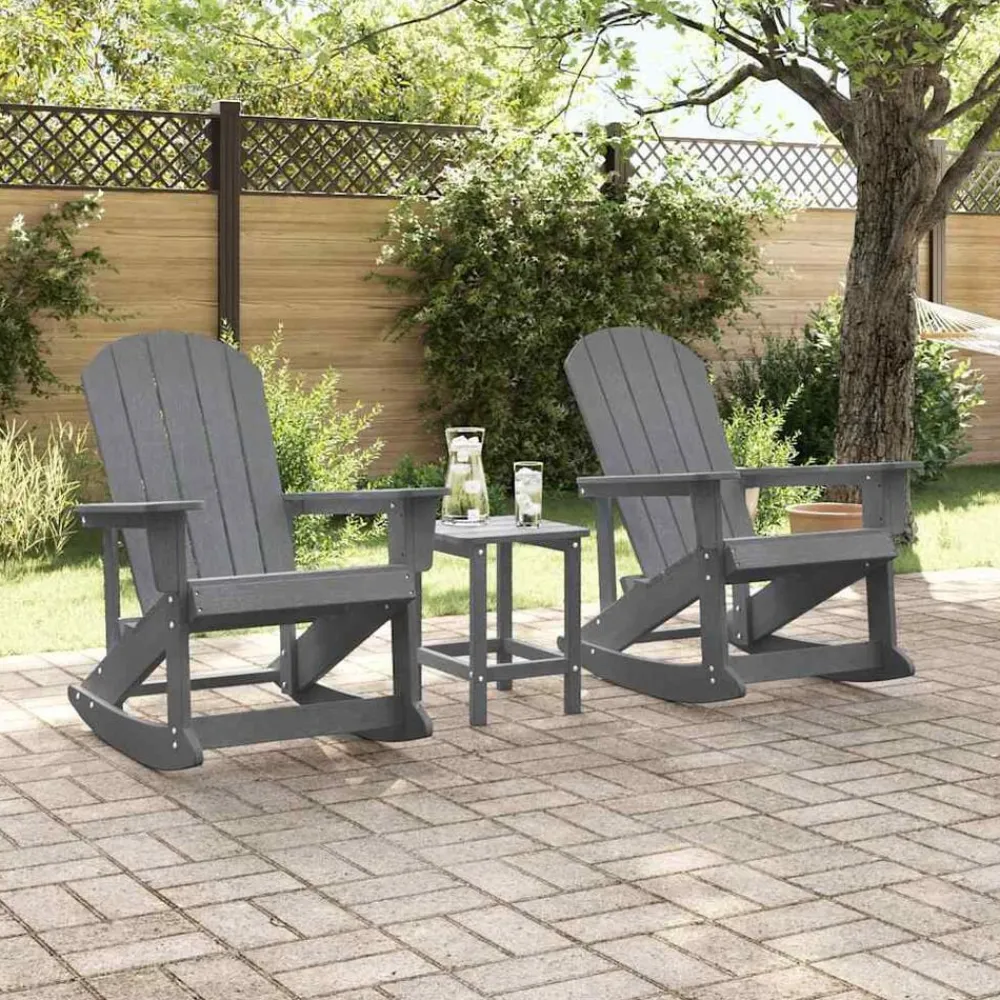 vidaXL Chaises Berçantes Adirondack 2 pcs HDPE