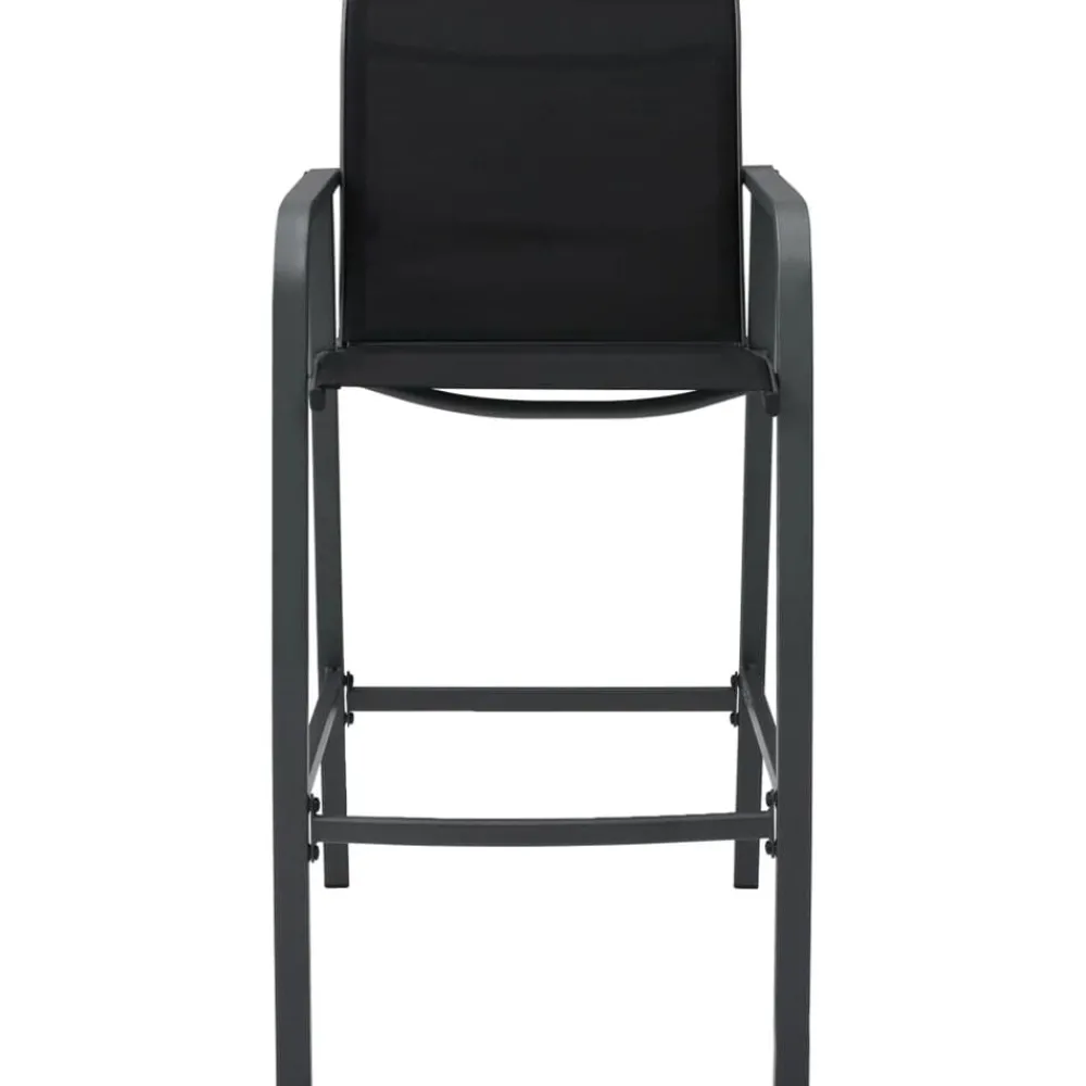vidaXL Chaises de bar de jardin lot de 2 Textilène