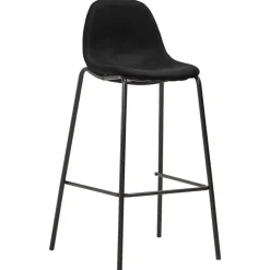 Fauteuils Et Chaises-vidaXL Chaises de bar lot de 6 tissu Noir