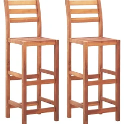 Fauteuils Et Chaises-vidaXL Chaises de bar lot de 2 bois d'acacia solide Marron