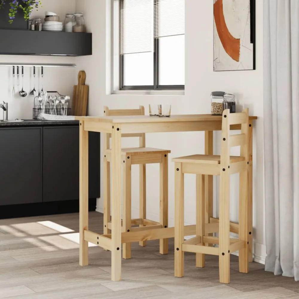 vidaXL Chaises de bar lot de 2 bois de pin solide