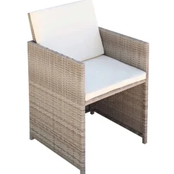 Mobilier De Jardin-vidaXL Chaises de jardin lot de 2 avec coussins Résine tressée Beige