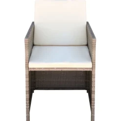 Mobilier De Jardin-vidaXL Chaises de jardin lot de 2 avec coussins Résine tressée Beige