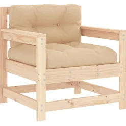 vidaXL Chaises de jardin avec coussins lot de 2 bois de pin massif