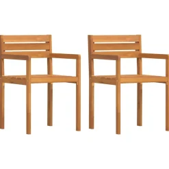 Mobilier De Jardin-vidaXL Chaises de jardin 2 pièces 50x53x80 cm Bois massif Acacia