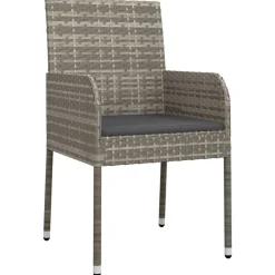 vidaXL Chaises de jardin avec coussins lot de 2 Résine tressée