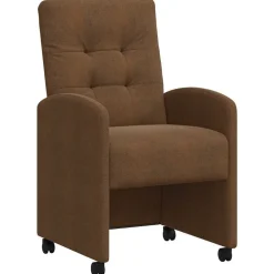 vidaXL Chaises de Salle à Manger avec Roues 2 pcs
