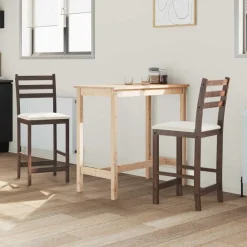 vidaXL Chaises de salle à manger 2 pcs Marron Clair