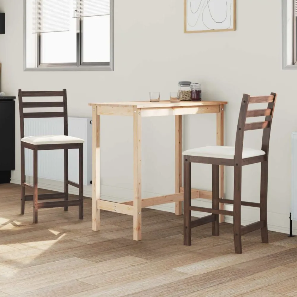 vidaXL Chaises de salle à manger 2 pcs Marron Clair