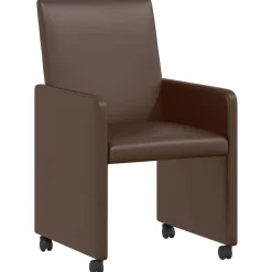 vidaXL Chaises de Salle à Manger avec Roues 2 pcs Faux cuir