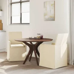 vidaXL Chaises de salle à manger 2 pcs Crème 57 x 67 x 95 cm tissu