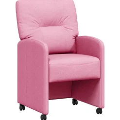 vidaXL Chaises de Salle à Manger avec Roues 2 pcs 57 x 67 x 95 cm