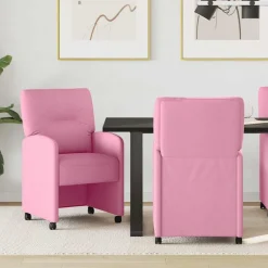 vidaXL Chaises de Salle à Manger avec Roues 2 pcs 57 x 67 x 95 cm