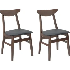 vidaXL Chaises de salle à manger 2 pcs Marron Clair 42 x 47.5 x 81 cm