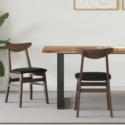 vidaXL Chaises de salle à manger 2 pcs Marron Clair 42 x 47.5 x 81 cm