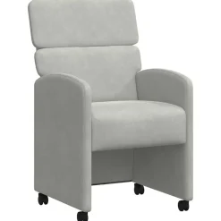vidaXL Chaises de Salle à Manger avec Roues 2 pcs Velours