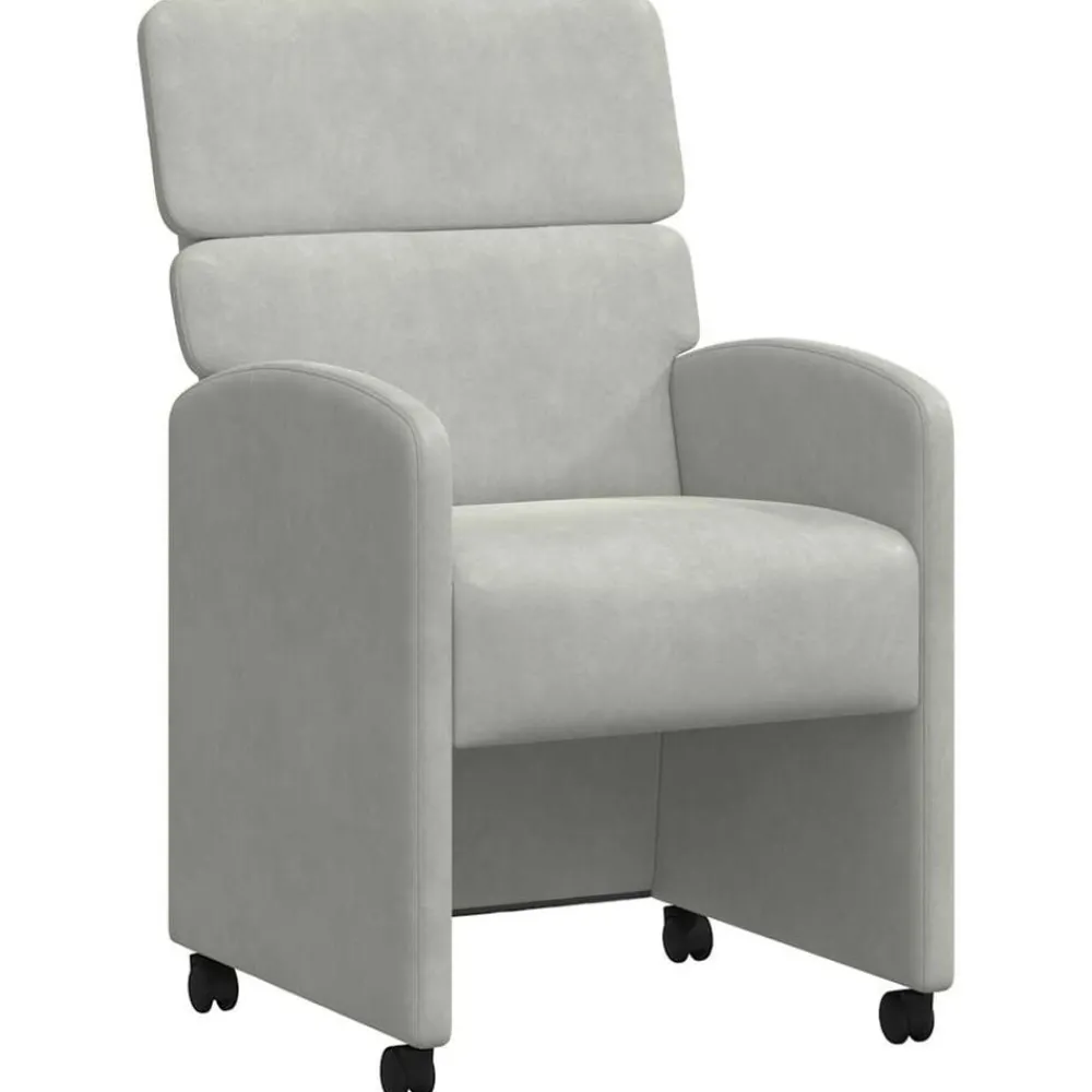 vidaXL Chaises de Salle à Manger avec Roues 2 pcs Velours