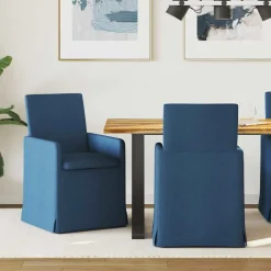 Fauteuils Et Chaises-vidaXL Chaises de salle à manger 2 pcs 57 x 67 x 95 cm tissu Bleu