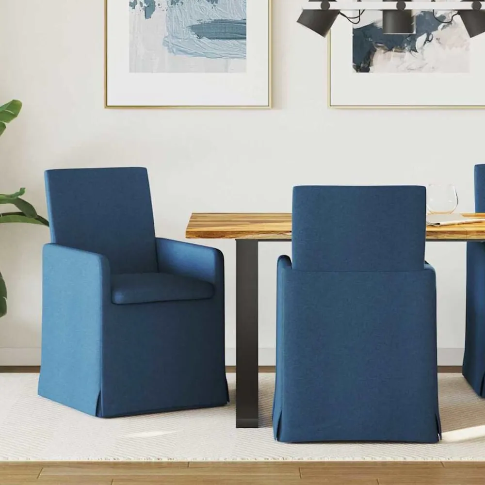 Fauteuils Et Chaises-vidaXL Chaises de salle à manger 2 pcs 57 x 67 x 95 cm tissu Bleu