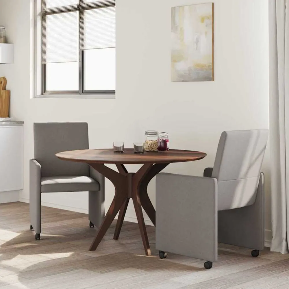Fauteuils Et Chaises-vidaXL Chaises de Salle à Manger avec Roues 2 pcs tissu Taupe