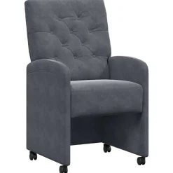 vidaXL Chaises de Salle à Manger avec Roues 2 pcs Velours