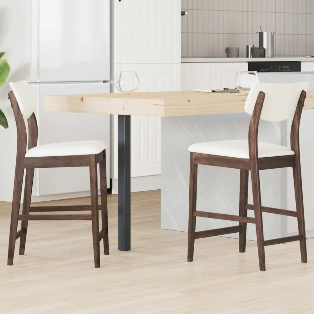 Fauteuils Et Chaises-vidaXL Chaises de salle à manger 2 pcs Marron Clair 48 x 49 x 95 cm Marron clair et clair