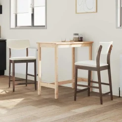 Fauteuils Et Chaises-vidaXL Chaises de salle à manger 2 pcs Marron Clair 48 x 49 x 95 cm Marron clair et clair