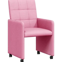 vidaXL Chaises de Salle à Manger avec Roues 2 pcs 58 x 65 x 94 cm