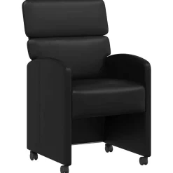 Fauteuils Et Chaises-vidaXL Chaises de Salle à Manger avec Roues 2 pcs 58 x 65 x 98 cm Noir