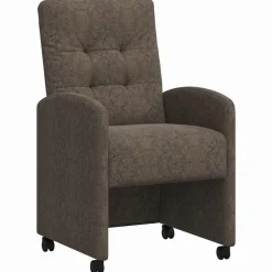 vidaXL Chaises de Salle à Manger avec Roues 2 pcs