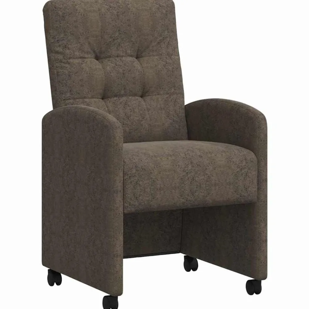 vidaXL Chaises de Salle à Manger avec Roues 2 pcs