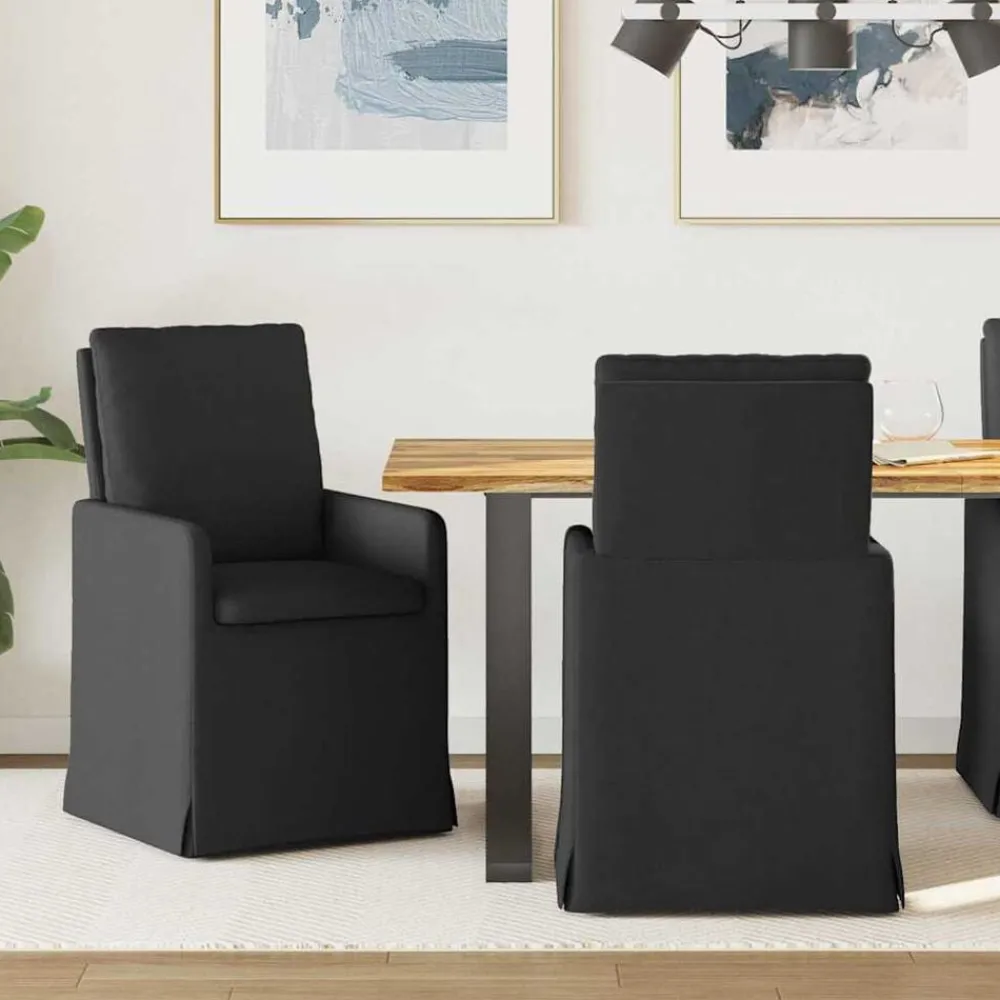 vidaXL Chaises de salle à manger 2 pcs 57 x 67 x 98 cm tissu