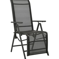 vidaXL Chaises inclinables de jardin lot de 2 Textilène et aluminium