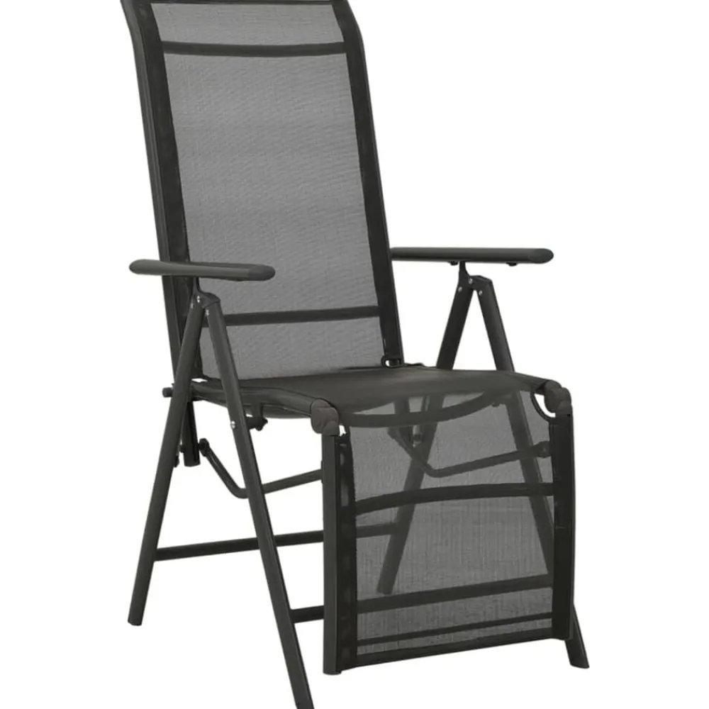 vidaXL Chaises inclinables de jardin lot de 2 Textilène et aluminium