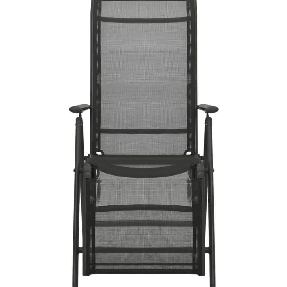 vidaXL Chaises inclinables de jardin lot de 2 Textilène et aluminium