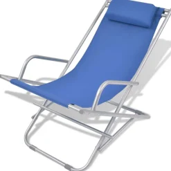 vidaXL Chaises inclinables de terrasse lot de 2 Acier