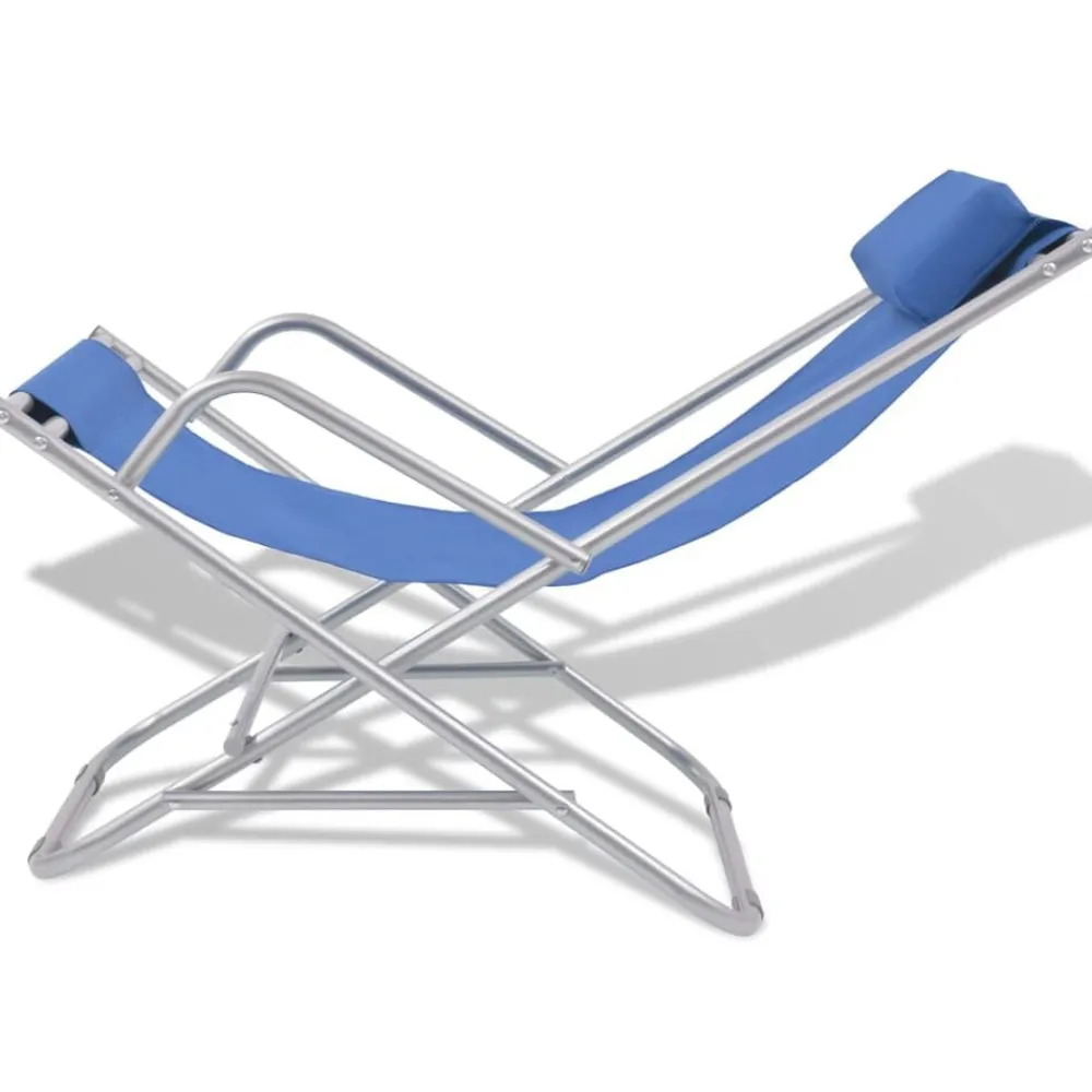 vidaXL Chaises inclinables de terrasse lot de 2 Acier